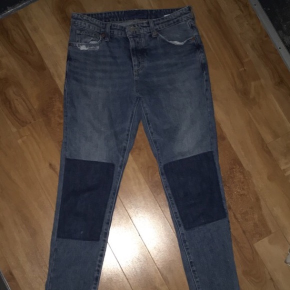 Lucky Brand Patch Two-Tone Mom Jeans🍀 - Picture 3 of 6